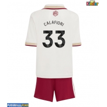 Arsenal Riccardo Calafiori #33 3rd trikot Kinder 2025-26 Kurzarm (+ Kurze Hosen)